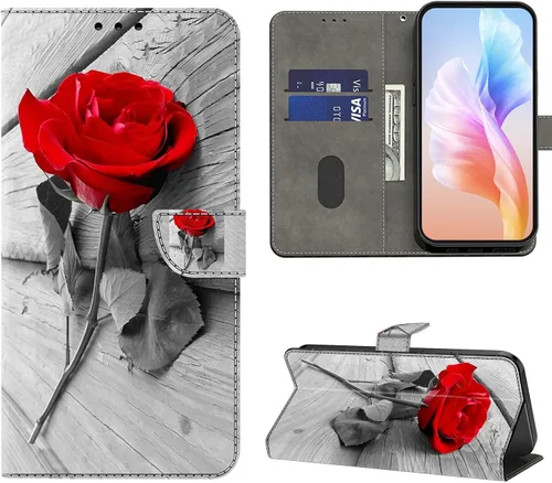 Vista 26 de Funda para Moto G 5G 2022, Moto G 5G 2022, funda protectora de piel sintética con tarjetero para Motorola Moto G 5G 2022 - Rosa azul
