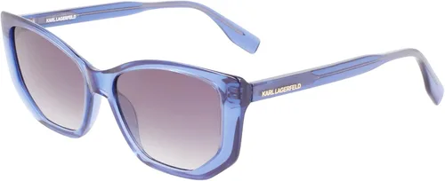 Vista 2 de Karl Lagerfeld KL6071S - Lentes de sol rectangulares para mujer, color azul, talla única, Celeste
