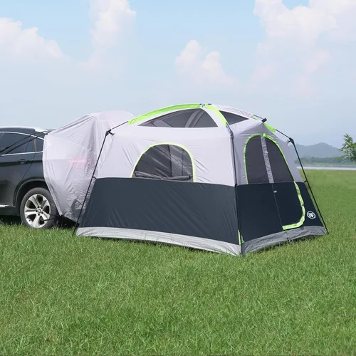Vista 7 de UNP Tienda de campaña SUV para acampar, tienda de campaña SUV para 6 personas con portón trasero - fácil instalación con sobretecho, 10'x9'x78in(H)