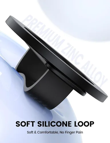Vista 8 de Lamicall Agarre magnético para teléfono MagSafe - Bucle de silicona ultra Negro - Aleación de zinc - Agarre de silicona