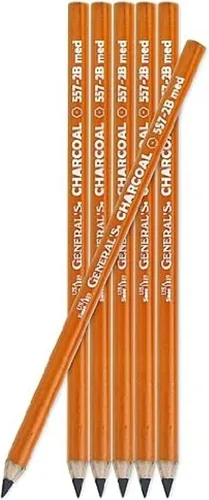 Vista 3 de General's - Paquete de lápices de carbón: 2B mediano, 4B suave, 6B extra suave, serie 557, 12 lápices cada caja, total de 36 lápices para clases