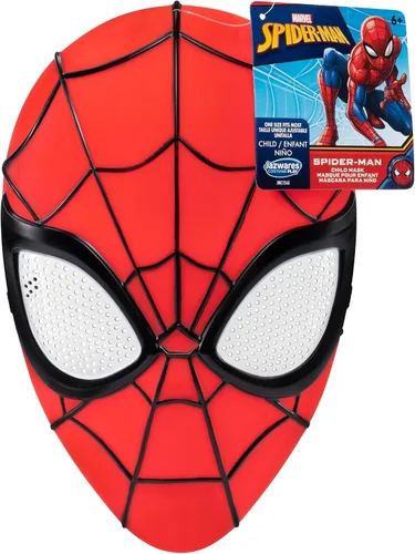 Vista 3 de Marvel Youth Spider-Man Máscara - Máscara de plástico 3D con correa elástica