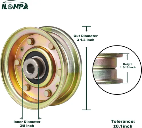 Vista 2 de 756-04224 Polea tensora plana para MTD Cub Cadet 756-0981A 756-0981 756-0981B 956-0981 GT2150 GT5024 GT5025 i1042 i1046 i1050 LF GT1050 LGTX1050