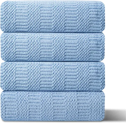 Vista 9 de Ferdilan Juego de 4 toallas de baño de gran tamaño de 35 x 70 pulgadas, toallas de baño extra grandes y suaves de 600 GSM, toallas de secado rápido