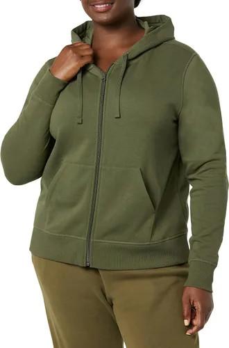 Vista 4 de Tienda Essentials Sudadera con capucha de felpa francesa para mujer con cremallera completa (disponible en tallas extragrandes)