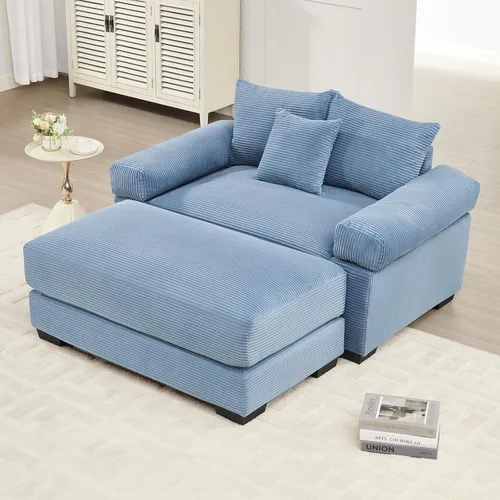 Vista 13 de ODUSE-DAILY Sofá modular de gran tamaño de 117.3 pulgadas, sofás modulares grandes de pana para sala de estar, sofás de 3 plazas, moderno juego