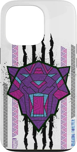 Vista 10 de Funda para iPhone 16 Marvel Black Panther: Wakanda Forever Tribal Logo Panther