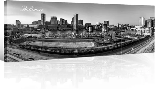 Vista 15 de Atlanta Skyline - Arte de pared para sala de estar, lienzo de paisaje urbano, decoración moderna para el hogar, imágenes panorámicas, edificio