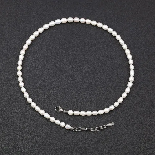 Vista 6 de COAI Collar de perlas de agua dulce para mujer y niña, Perla de agua dulce, Agua dulce perla