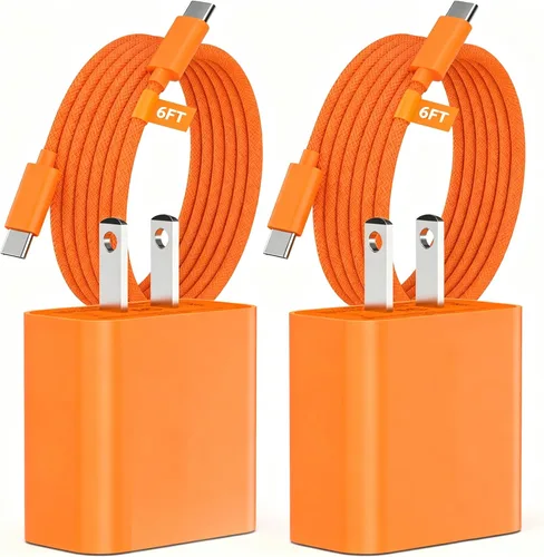 Vista 18 de Matsusho Cargador para iPhone 17 y 16 de carga rápida de 10 pies, paquete de 2 bloques de cargador de pared USB C de 20 W con cable de carga tipo C