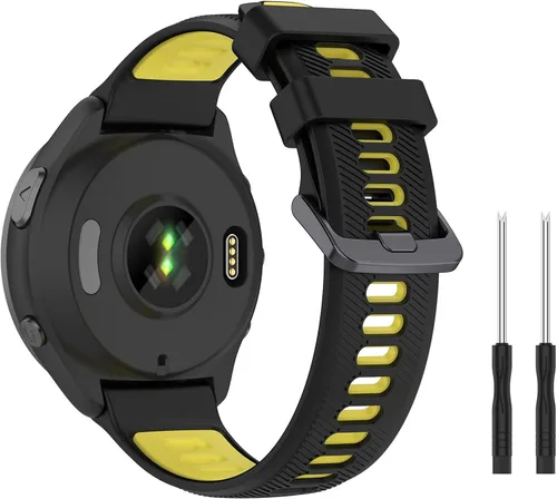 Vista 8 de Compatible con las correas de reloj Garmin Forerunner 965, correa deportiva de silicona suave de repuesto para Garmin Forerunner 965 Band