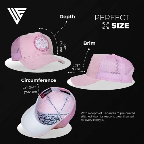 Vista 76 de Urban Effort Gorra trasera de malla, para hombres y mujeres, gorra de béisbol de 5 paneles, gran cierre a presión para caza y senderismo