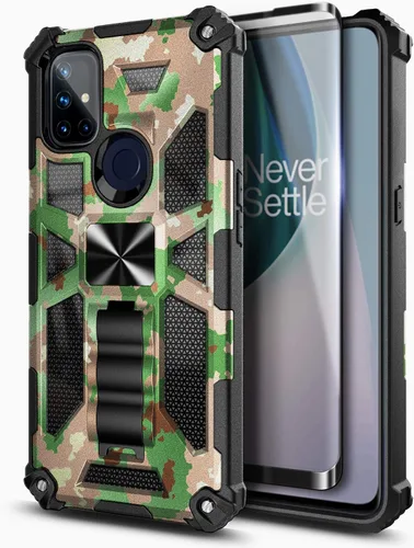 Vista 5 de NZND Funda para OnePlus Nord N10 5G con protector de pantalla de vidrio templado (cobertura máxima), protección de cuerpo completo a prueba