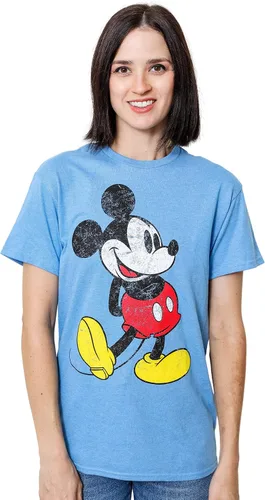 Vista 3 de Disney Mickey Mouse - Camiseta clásica envejecida vintage de pie