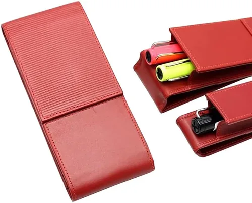 Vista 3 de Lamy 1225584 A 316 Funda de piel de napa para 3 bolígrafos - Rojo