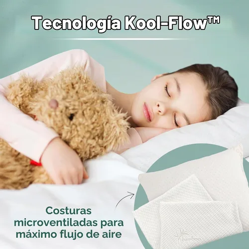 Vista 6 de Snuggle-Pedic funda de almohada extraíble con cierre de material de bambú lujoso Kool-Flow Blanco