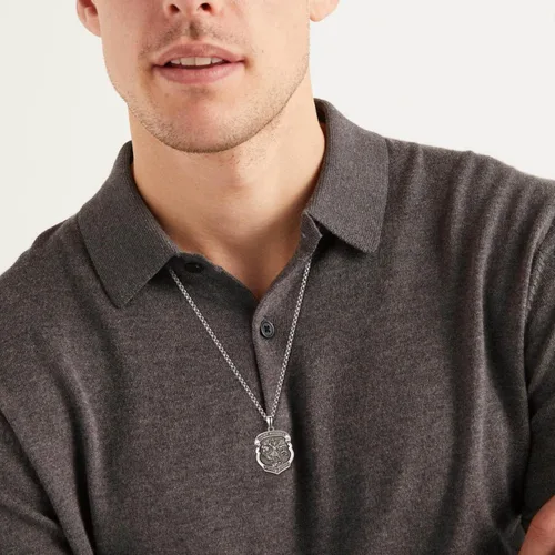 Vista 5 de PRAYMOS Collar de plata de ley 925 con cruz para mujeres y hombres, Crucifijo Santo, joyería religiosa de San Cristiano, regalos de confirmación