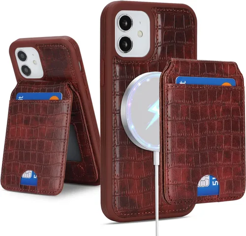 Vista 13 de Havaya Funda para iPhone 12 y 12 Pro compatible con cartera MagSafe con tarjetero - Funda magnética desmontable 2 en 1 - Ranuras para tarjetas
