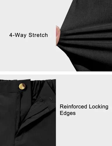 Vista 4 de Little Donkey Andy - Shorts elásticos de secado rápido para mujer, para senderismo, campamento y viajes A1 negro