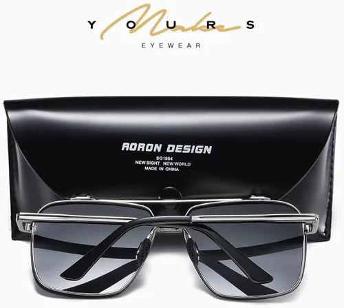 Vista 6 de Aoron Gafas de sol piloto masculinas y femeninas polarizadas UV400 gradiente multicolor espejo masculino y femenino gafas de sol piloto