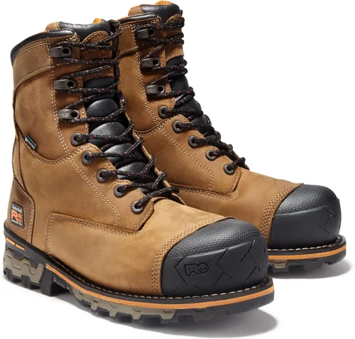 Vista 2 de Timberland PRO Men's Boondock 8 Inch Composite Safety Toe Waterproof Work Boots Marrón