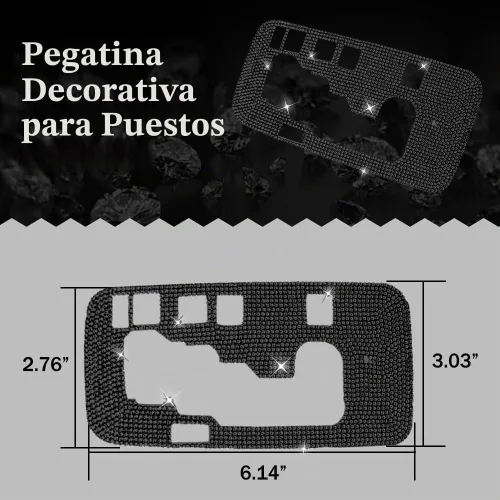 Vista 2 de HAOBO Bling Cubierta del Marco de la Caja de Cambios Adhesivo Decorativo, Cubierta del Panel de Cambios, Adhesivo Decorativo del Panel de Cambios