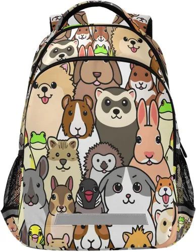 Vista 10 de ALAZA Mochilas de viaje con diseño de mariposa, luna y estrella, color azul turquesa, mochila escolar para hombres, mujeres, adolescentes y niños