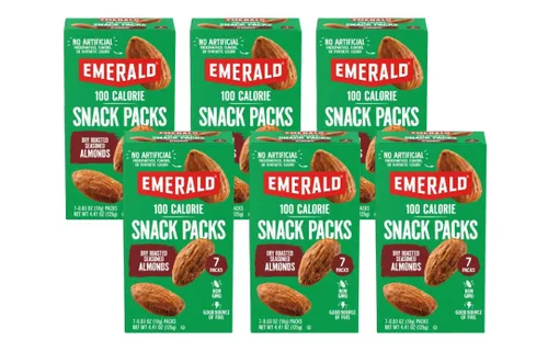 Vista 14 de Emerald Nueces secas de almendras tostadas, paquetes de 100 calorías, 7 unidades (paquete de 2)
