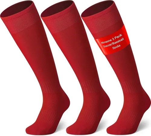 Vista 8 de 3 pares de calcetines de béisbol y sóftbol para jóvenes, niños, niñas, hombres y mujeres, calcetines de fútbol