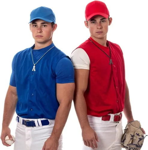 Vista 5 de Collar con inicial de béisbol para niños y hombres, collares de letra A-Z, cadena de acero inoxidable con accesorios, dije deportivo, regalo