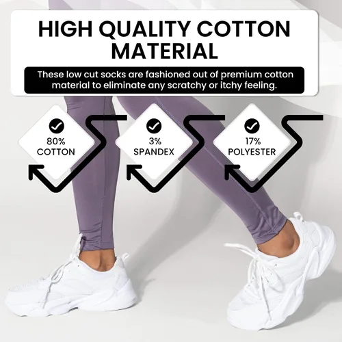 Vista 6 de No Show Socks Ankle Non Slip Low Cut Short Casual Sock