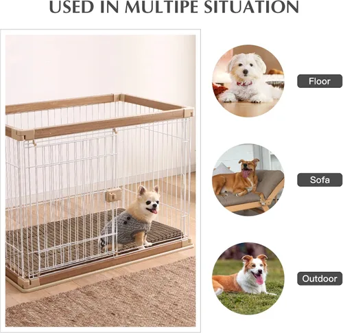 Vista 6 de BVAGSS Almohadilla Reversible para Jaula de Perro, Colchoneta de Cama para Mascotas de Espuma Viscoelástica, Colchón Suave y Cálido Lavable a