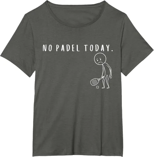 Vista 60 de No Padel Today Funny Padel Stickman Padel Playera Jugador de Tenis