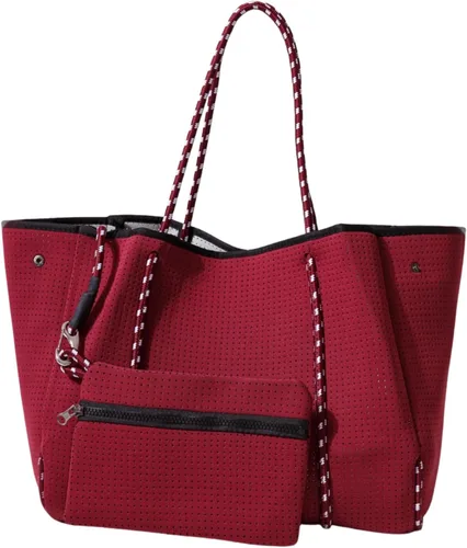 Vista 53 de POPUPS Bolso grande de neopreno para mujer - Bolso de mano de diseñador para todos los días, para el trabajo, la playa y viajes con bolsillos