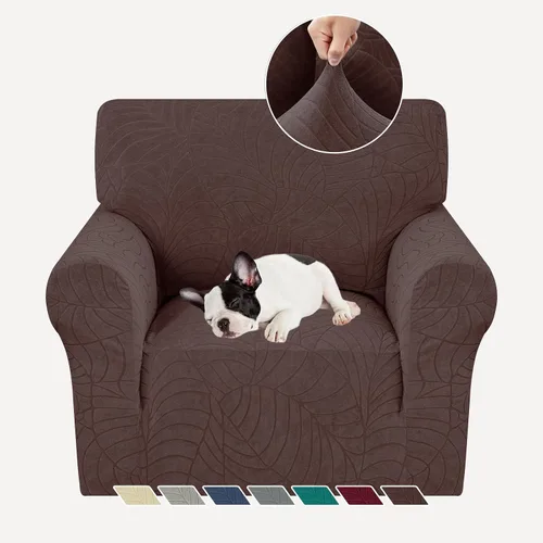 Vista 50 de YEMYHOM Funda para sofá con diseño jacquard de alta elasticidad, funda para silla de sala de estar, a prueba de mascotas, perros y gatos