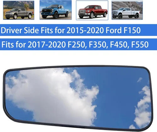 Vista 3 de FL3Z17K707V Reemplazo de vidrio inferior calefactado para Ford F150 F250 F350 F450 F550 Super Duty 2015-2022 - Espejo convexo calefactado