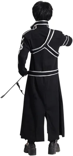 Vista 2 de Cos2be Disfraz de cosplay de Kirito en línea de arte de espada de anime SAO