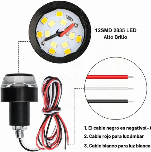 Vista 2 de Linkstyle - 2 señales de giro LED para motocicleta, luces de extremo