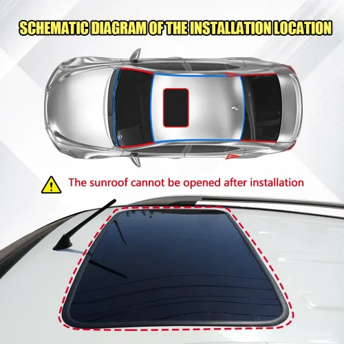 Vista 5 de HAOBO Burlete de 23 pies para automóvil, burlete automotriz, forma de T, sello de techo corredizo con autoadhesivo, borde de goma impermeable