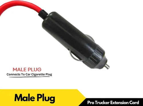 Vista 3 de Cable de extensión de enchufe de encendedor de cigarrillos de 12 pies resistente de 12 voltios
