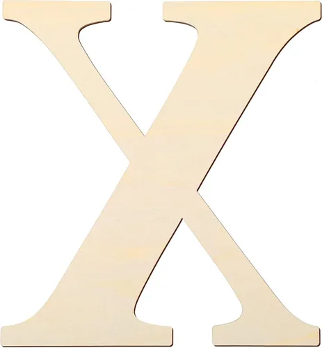 Vista 24 de Letras de madera de 12 pulgadas y letras de madera en blanco de 1/5 pulgadas de grosor sin terminar para pintura, manualidades y decoración de pared