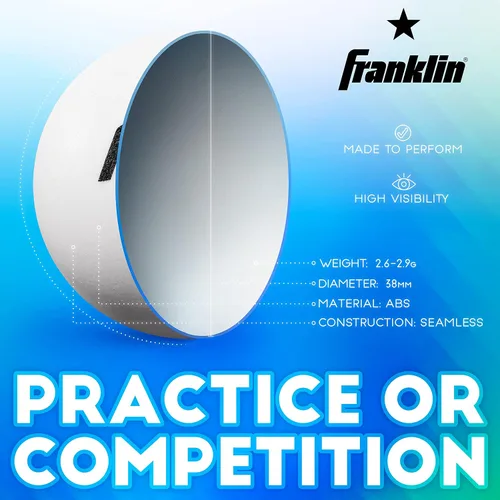 Vista 6 de Franklin Sports - Juego de tenis de mesa portátil para llevar, red de ping pong + (2) paletas, pelotas de ping pong incluidas, 2 jugadores Portable