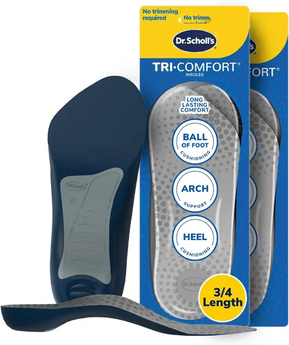 Vista 6 de Plantillas Dr. Scholl's Tri-Comfort para mujer (talla 6-11), 1 par, 3/4 de longitud