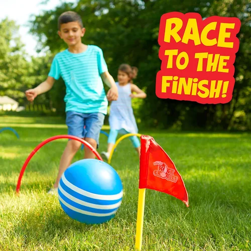 Vista 7 de Franklin Kick Croquet Game Set – Perfecto para niños y adultos – Combina fútbol y croquet – Ideal para jugar al aire libre