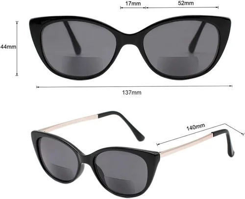 Vista 5 de VITENZI Gafas de sol con lectores para mujer, lentes de sol de lectura tintadas, Verona