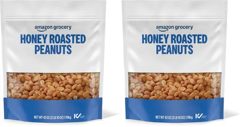 Vista 11 de Marca Amazon - Happy Belly Cacahuetes, tostados con miel, 42 onzas