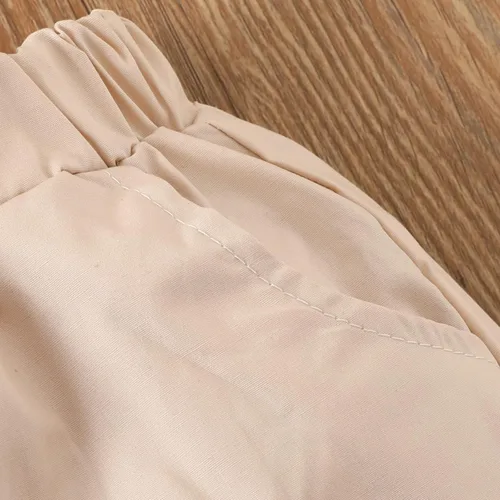 Vista 5 de Conjunto de camisa de manga corta con botones y pantalones cortos para bebé y niño, con estampado de verano