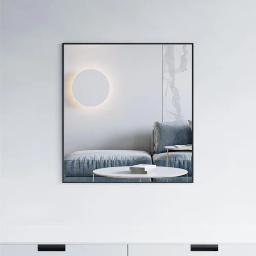 Vista 17 de Dowell Espejo de baño Espejo de pared rectangular con marco de metal Espejo de marco delgado Espejo de tocador de baño moderno - Negro 5004