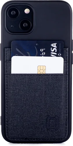 Vista 6 de Dockem Funda tipo cartera para iPhone 13 con carcasa de silicona líquida, placa de metal integrada para montaje magnético y 2 bolsillos para Negro
