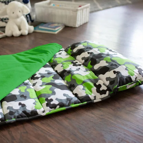 Vista 6 de Wildkin Kids Nap Mat with Pillow for Boys & Girls – Soft & Cozy Toddler Sleep Mat for Daycare, Preschool, Kindergarten & Travel, Ages 3–7, Machine